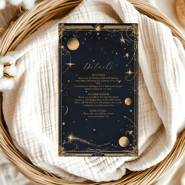 Tarjeta De Recepción Boda de las Estrellas Celestes de la Luna Celestia (Subido por el creador)