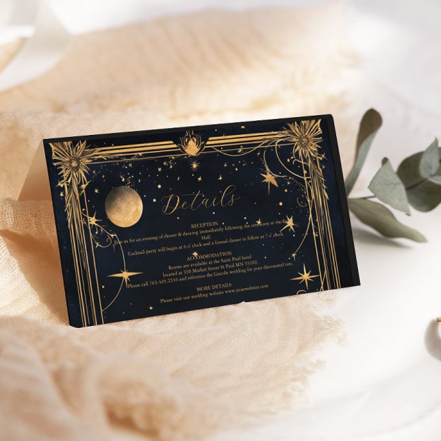 Tarjeta De Recepción Boda de las Estrellas Celestes de la Luna Celestia (Subido por el creador)