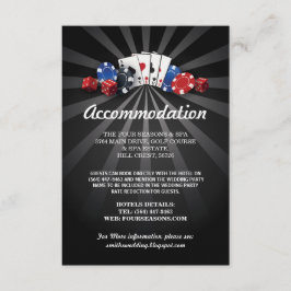 Tarjeta De Recepción Boda de Las Vegas Accommodation Cards Casino