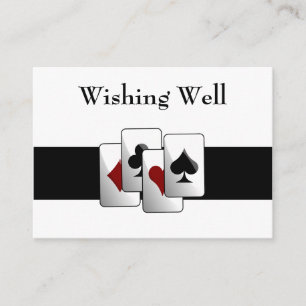 Tarjeta De Recepción Boda de Las Vegas deseando buenas cartas
