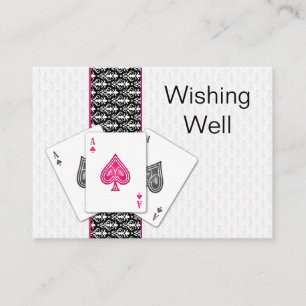 Tarjeta De Recepción Boda de Las Vegas deseando buenas cartas