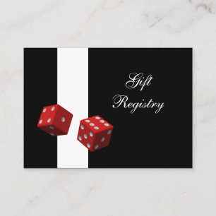 Tarjeta De Recepción Boda de Las Vegas deseando buenas cartas
