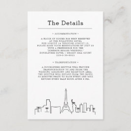 Tarjeta De Recepción Boda de Las Vegas | Detalles del invitado
