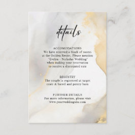 Tarjeta De Recepción Boda de lavado negro gris dorado moderno