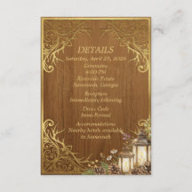 Boda de lujo en oro con madera rústica