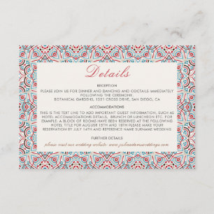 Tarjeta De Recepción Boda de lujo metálico geométrico brillante