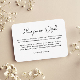 Tarjeta De Recepción Boda de luna de miel Wish Fund QR Code