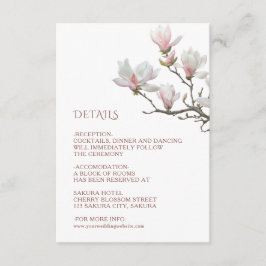 Tarjeta De Recepción Boda de Magnolia de Bellas Artes