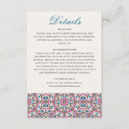 Tarjeta De Recepción Boda de Mandala geométrica de Entradas marroquí