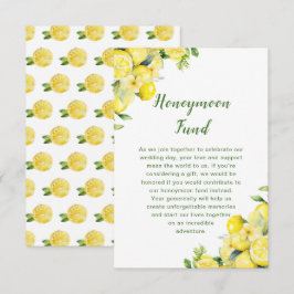 Tarjeta De Recepción Boda de marco de vegetación de limón italiano