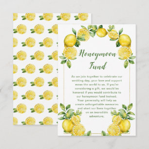 Tarjeta De Recepción Boda de marco de vegetación de limón italiano