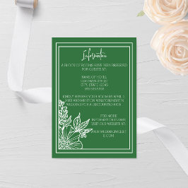 Tarjeta De Recepción Boda de marco floral de flores silvestres