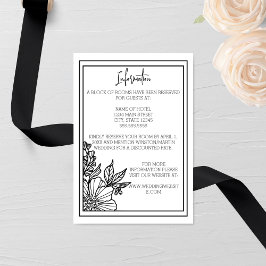 Tarjeta De Recepción Boda de marco floral de flores silvestres