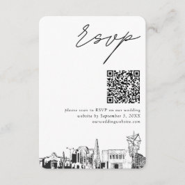 Tarjeta De Recepción Boda de Mesa Arizona RSVP Código QR pequeño