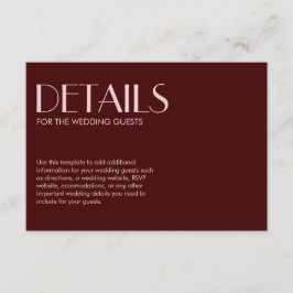 Tarjeta De Recepción Boda de moda elegante de color marrón y rosa pálid