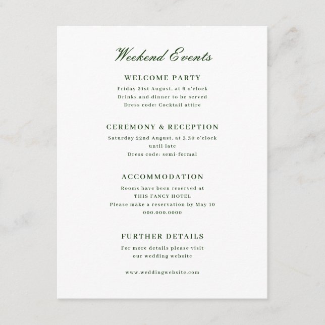 Tarjeta De Recepción Boda de Monograma Floral Tropical (Anverso)
