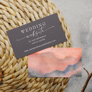 Tarjeta De Recepción Boda de Mountain Sunset