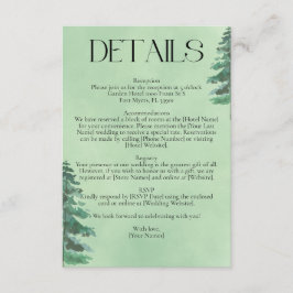 Tarjeta De Recepción Boda de Naturaleza Rústica de las Filas de Agua Ve