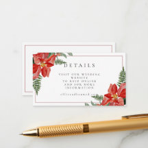 Boda de Navidad Rojos Poinsettia de Invierno Rústi