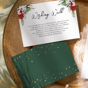 Tarjeta De Recepción Boda de Navidades clásicos simples que desea lo me