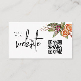 Tarjeta De Recepción Boda de navidades Código QR del sitio web