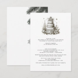 Tarjeta De Recepción Boda de navidades con detalles
