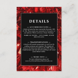 Tarjeta De Recepción Boda de Navidades negros y blancos modernos