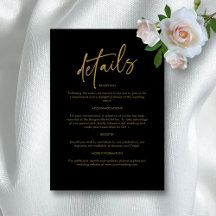Boda de oro y negro sin tiempo