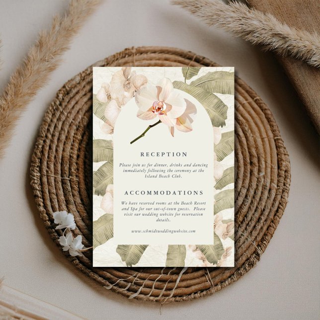 Tarjeta De Recepción Boda de Orquídeas del Jardín Botánico (Subido por el creador)