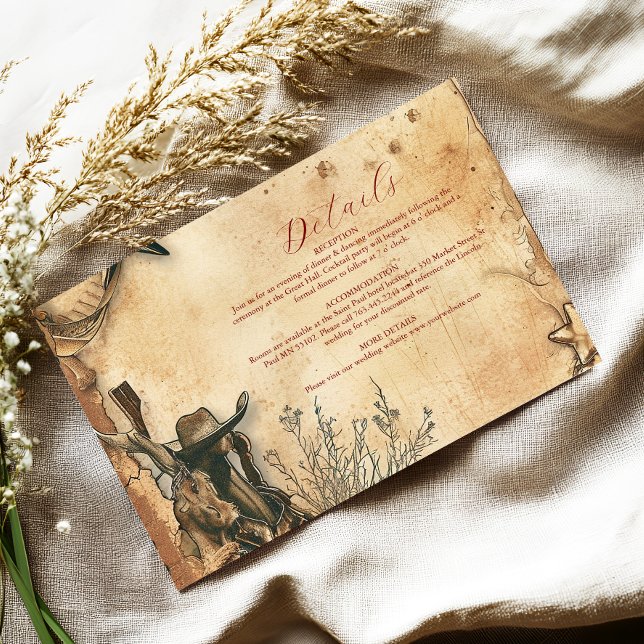 Tarjeta De Recepción Boda de paisajes del desierto del Oeste de Boho Ca (Subido por el creador)