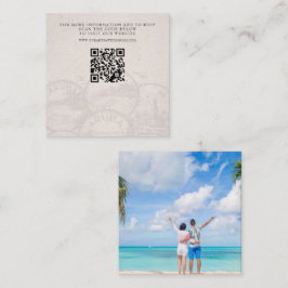 Tarjeta De Recepción Boda de pasaporte de Aruba QR