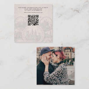 Tarjeta De Recepción Boda de pasaporte de Polonia QR