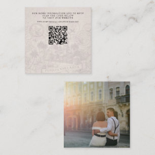 Tarjeta De Recepción Boda de pasaporte de Puerta Vallarta QR