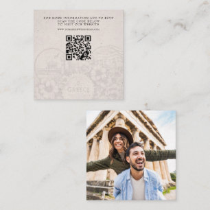Tarjeta De Recepción Boda de pasaportes de Grecia QR