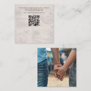 Tarjeta De Recepción Boda de Pasaportes de República Dominicana QR