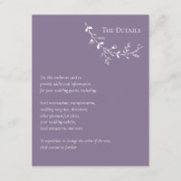 Boda de pergamino Dusty Purple Details