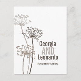 Tarjeta De Recepción Boda de preferencia de comida chervil flowhead mar