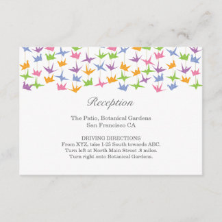 Tarjeta De Recepción boda de ranas de papel de 1000 Origami colgante