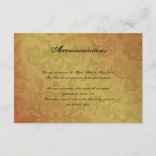 Tarjeta De Recepción Boda de Regencia de Caída Insertar