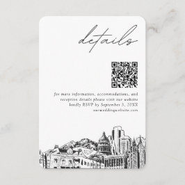 Tarjeta De Recepción Boda de Salt Lake City Detalles Código QR Pequeño