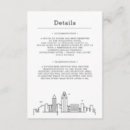 Tarjeta De Recepción Boda de San Diego | Detalles del invitado