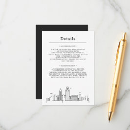 Tarjeta De Recepción Boda de San Diego | Detalles del invitado