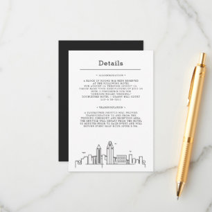 Tarjeta De Recepción Boda de San Diego   Detalles del invitado