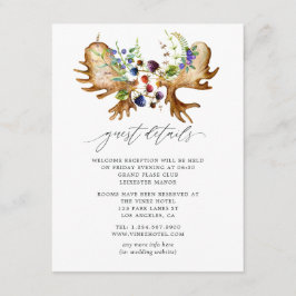 Tarjeta De Recepción Boda de selva acuarela rusa