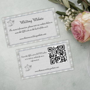 Tarjeta De Recepción Boda de Silver Church Bells