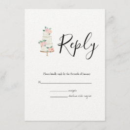 Tarjeta De Recepción Boda de Surtido Botánico RSVP