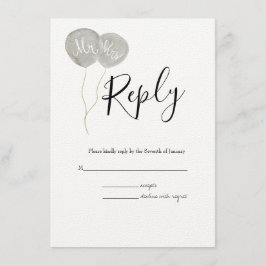 Tarjeta De Recepción Boda de Surtido Botánico RSVP