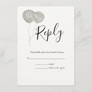 Tarjeta De Recepción Boda de Surtido Botánico RSVP