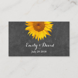 Tarjeta De Recepción Boda de tablero de cartón de girasol Insertar