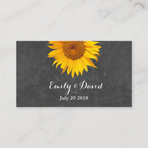Tarjeta De Recepción Boda de tablero de cartón de girasol Insertar